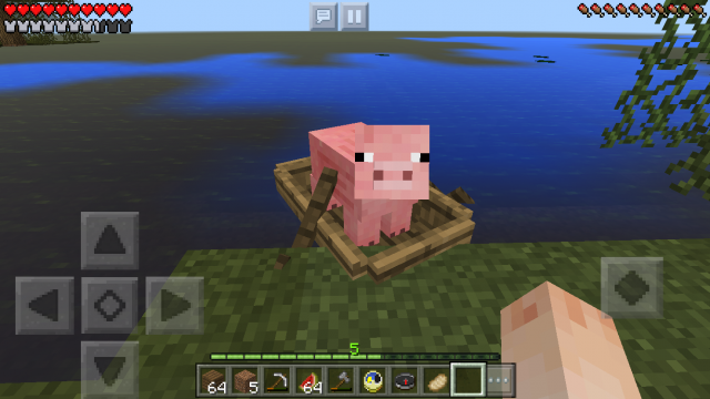 豚が勝手にボートの上に 果たして豚と一緒にボートに乗る事はできるのか マイクラpe 27 ゴマダレ